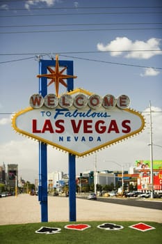 Welcome sign board in a city, Las Vegas, Nevada, USA