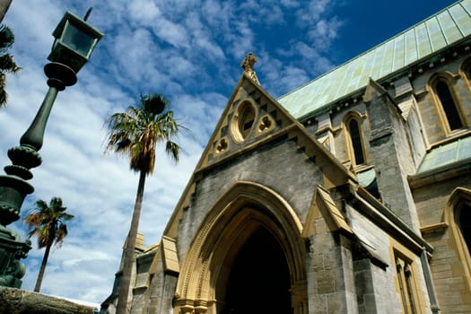 Side view of Anglican Church, Hamilton, Bermuda