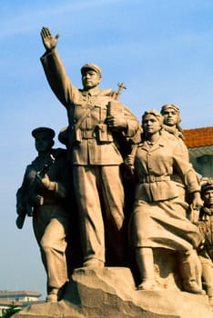 Low angle view of statues, Beijing, China
