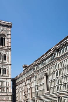 Group of people in front of a cathedral, Duomo Santa Maria Del Fiore, Florence, Tuscany, Italy