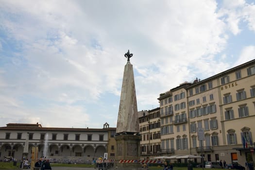 Low angle view of an obelisk, Piazza Santa Maria Novella, Florence, Italy