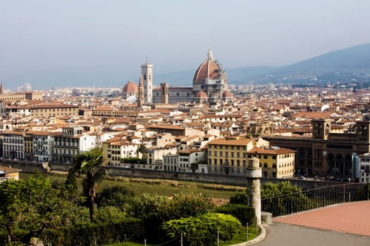 High angle view of a city, Florence, Tuscany, Italy