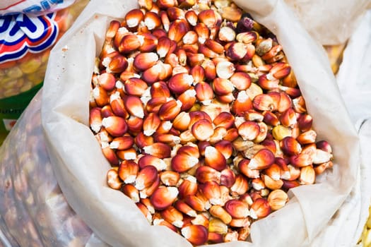 High angle view of corns at a market stall, Pisaq, Cuzco, Peru