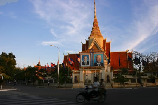 Palace at the roadside, Royal Palace, Phnom Penh, Cambodia