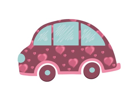 Machine with hearts. Cute element for valentine's day design.