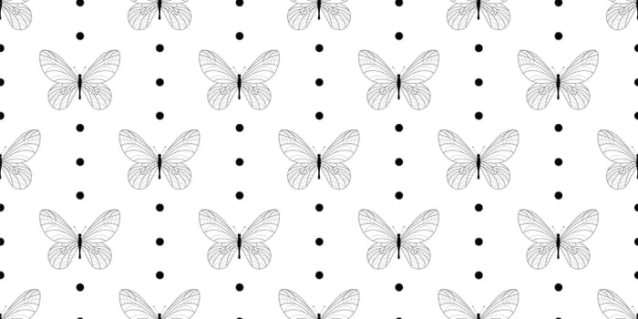 Retro abstract card with black modern butterfly style for banner design.