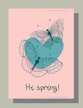 Valentine's day congratulation. Modern trendy valentine's day card. Romantic poster.