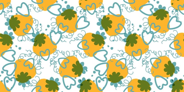 Seamless pattern with hearts. Background for Valentine's Day. Romantic seamless pattern. Falling in love and romance. Bright colors. Positive mood.