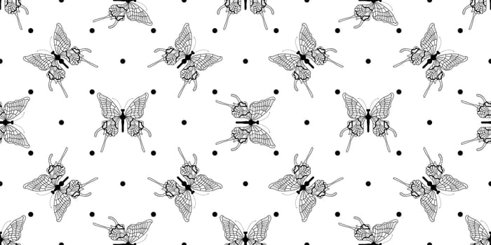 Abstract modern butterfly style for wallpaper design. Trendy japanese banner with black modern butterfly style
