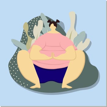 very fat woman. shaiming body. body positive.