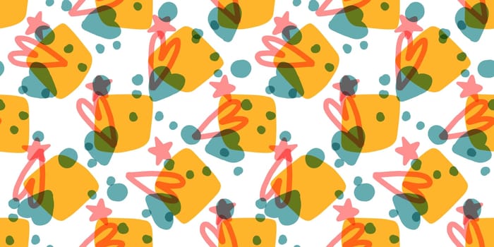 Seamless pattern with hearts. Background for Valentine's Day. Romantic seamless pattern. Falling in love and romance. Bright colors. Positive mood.