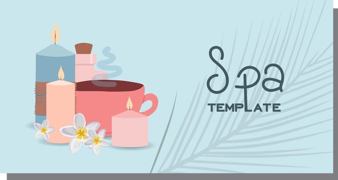 Cosmetics advertising illustration, simple and healthy skin care concept, product layout. Advertising poster for a spa salon.