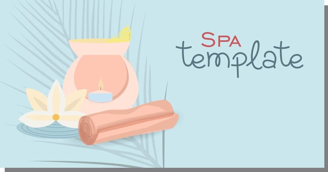Cosmetics advertising illustration, simple and healthy skin care concept, product layout. Advertising poster for a spa salon.