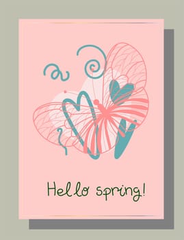 Valentine s day congratulation. Modern trendy valentine s day card. Romantic poster.