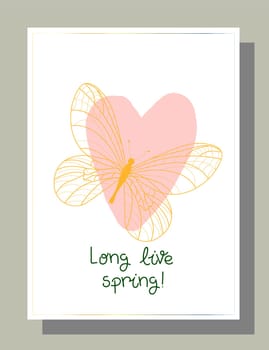 Valentine's day congratulation. Modern trendy valentine's day card. Romantic poster.