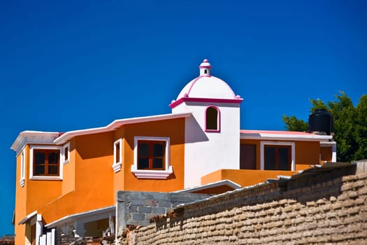 Low angle view of a building, Mitla, Oaxaca State, Mexico