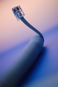 Close_up of a telephone cord