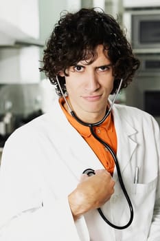 Portrait of a male doctor wearing a stethoscope