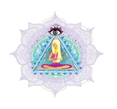 Woman with third eye, psychic supernatural senses