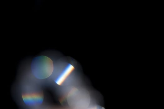 a Bokeh glam textures reflections
