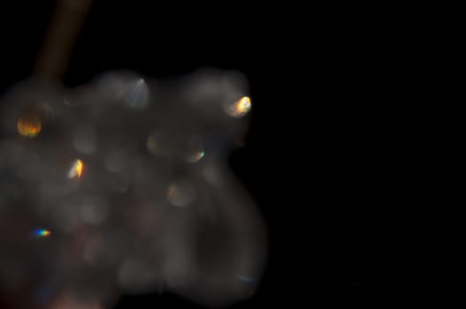 a Bokeh glam textures reflections