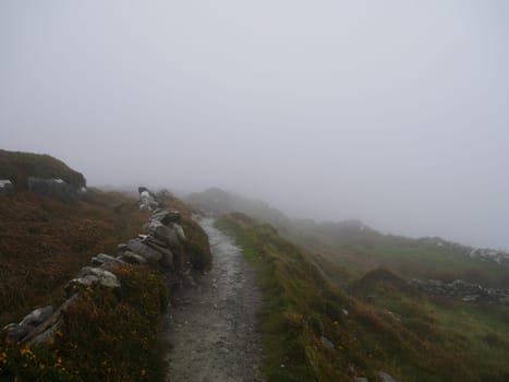 A stony path in the fog leads Ireland into an uncertain future in Europe.
