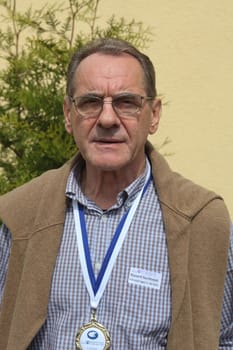 Polens Radsportlegende Ryszard Szurkowski am 04.05.2013 im Friedensfahrtmuseum Kleinmühlingen
