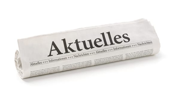 Newspaper roll with the headline News