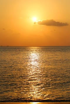 Beautiful Sea Sunset in Thailand on Koh Samui