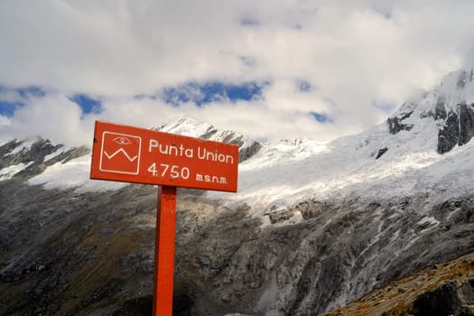 Cordillera Blanca mountain range - Punta Union Pass - Santa Cruz Circuit Trek near Huaraz, Peru