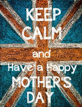 United Kingdom (British Union jack) flag, hand drawing with chalk on blackboard, vintage concept