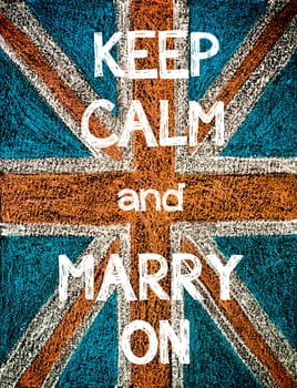 United Kingdom (British Union jack) flag, hand drawing with chalk on blackboard, vintage concept