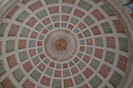 Monopteros Munich built in 1836 in the English Garden in Greek style temple round temple Ludwig I.  Sight Ceiling Dome Vault Painting Ceiling Painting Ceiling Painting Ceiling Painting Art Rosette