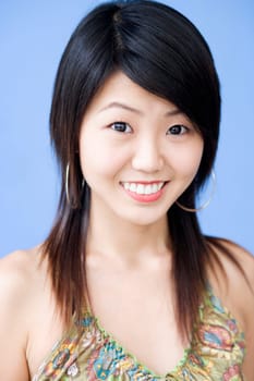 Portrait of a young woman smiling