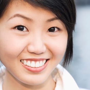 Portrait of a young woman smiling