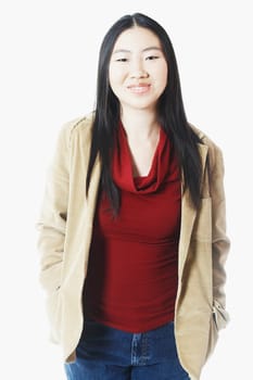 Portrait of a young woman smiling