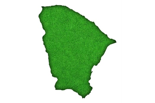Map of Ceara on green felt
