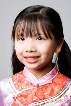Close-up of a girl smiling