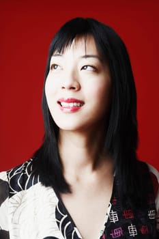 Close-up of a young woman smiling