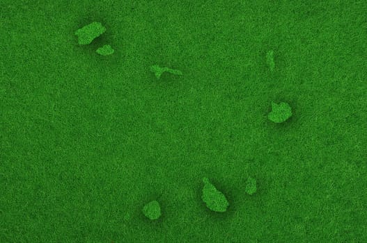 Map of Cape Verde on green felt