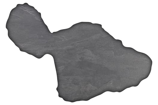Map of Maui on dark slate