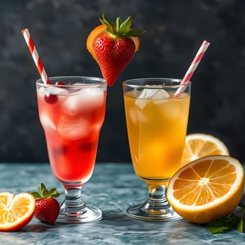 cocktail cocktails drink alcohol food bright yellow red juice orange color table cooking bar generated ai alt. High quality illustration black background