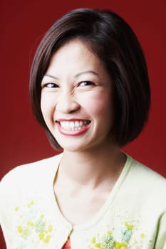 Portrait of a young woman smiling