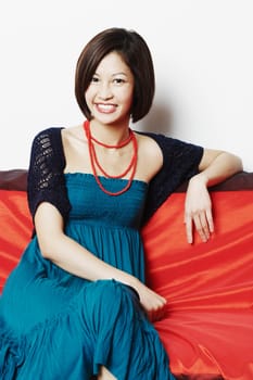 Portrait of a young woman smiling