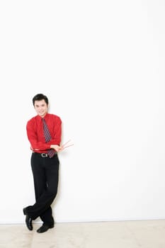 Portrait of a businessman standing and smiling