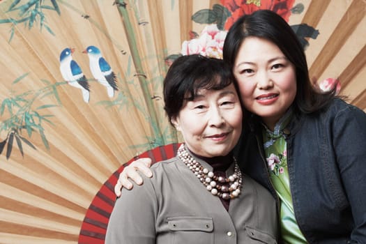 Portrait of a mother with her daughter