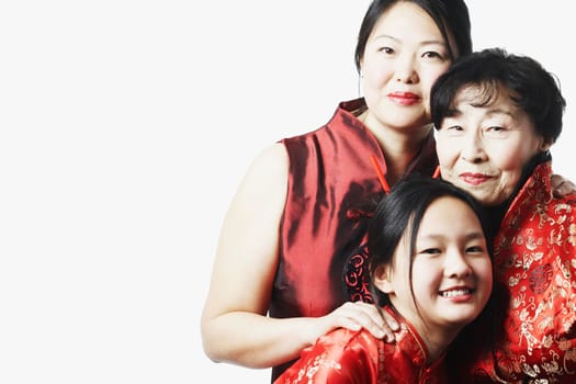 Portrait of a mother with her daughter and granddaughter