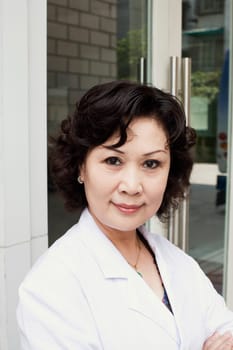 Close-up of a female doctor