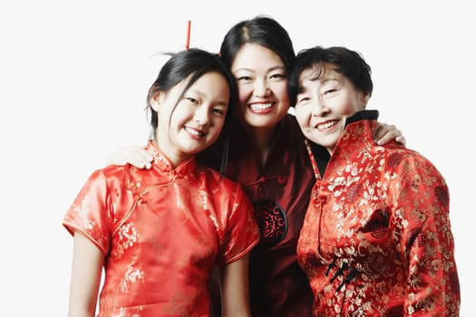 Portrait of a mother with her daughter and granddaughter