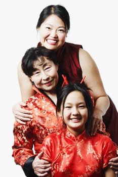 Portrait of a mother with her daughter and granddaughter